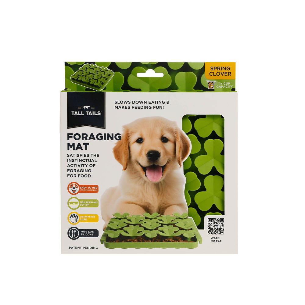 Tall Tails Clover Foraging Mat croquettes et friandises, utilisation polyvalente.