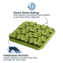 Tall Tails Clover Foraging Mat zones-puzzle pour chien, stimulation mentale et repas lents.