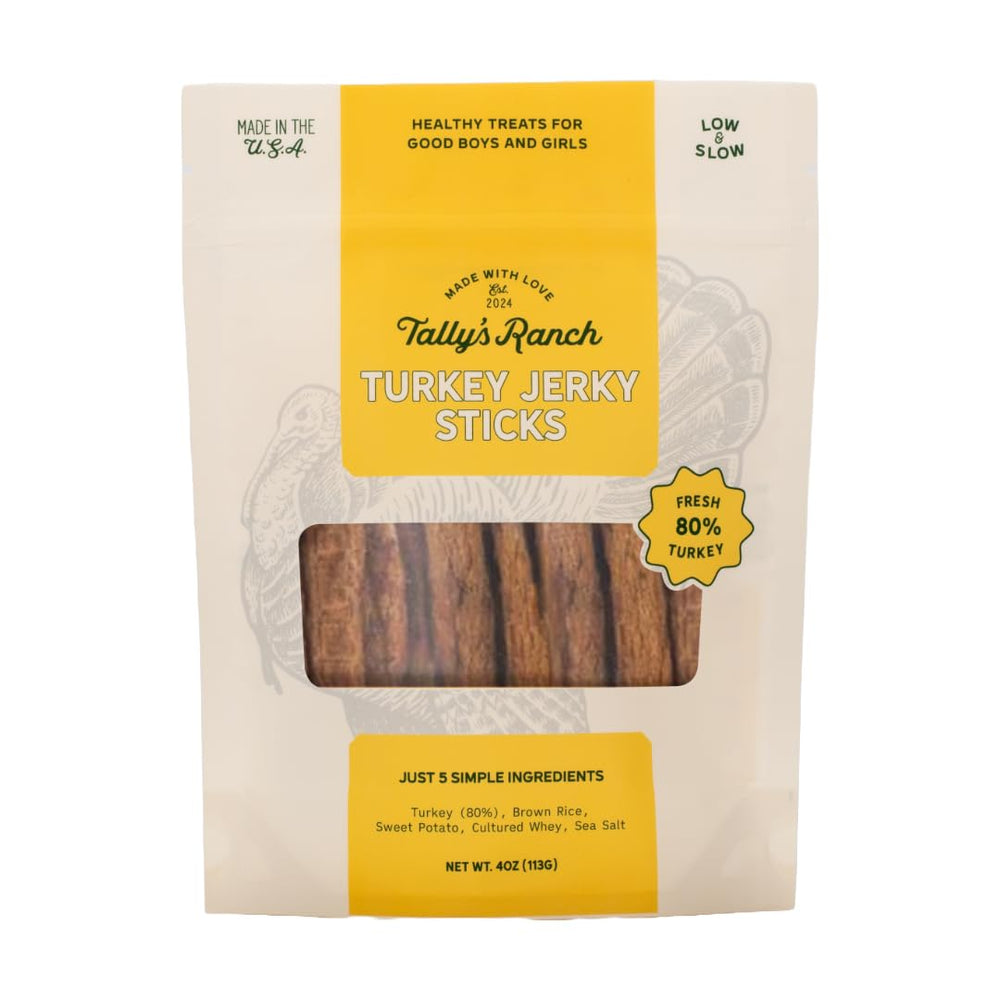 Tally's Ranch jerky dinde — Morceau petit idéal pour l'entraînement.
