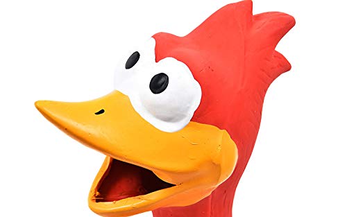 Détails peints TAMU STYLE sur poulet caoutchouc durable pour longues sessions de jeu.