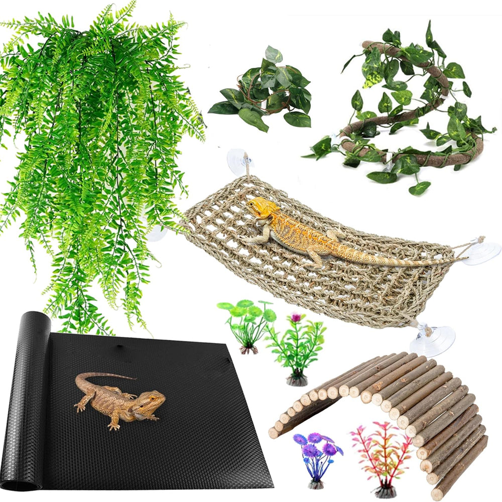 TankMatDecor tapis terrarium gecko leopard: surface douce protège les pattes et facilite le nettoyage.