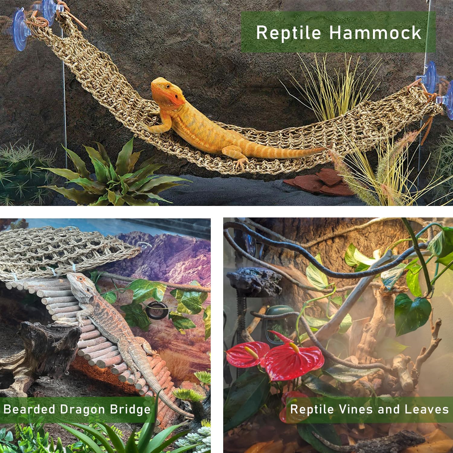TankMatDecor vigne terrarium: enroulement realiste et enrichissant pour l habitat.