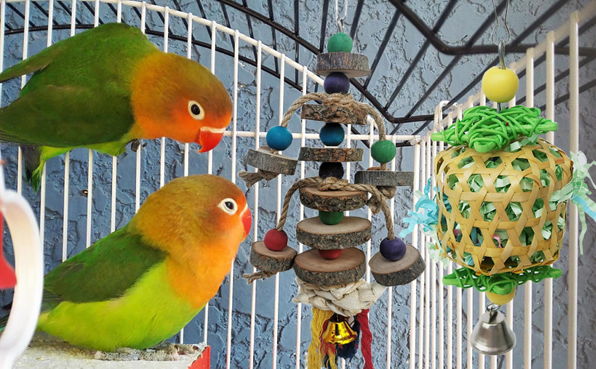 Jouet TANOMA pour parakeet, decoupage-bois, stimule l’activité.