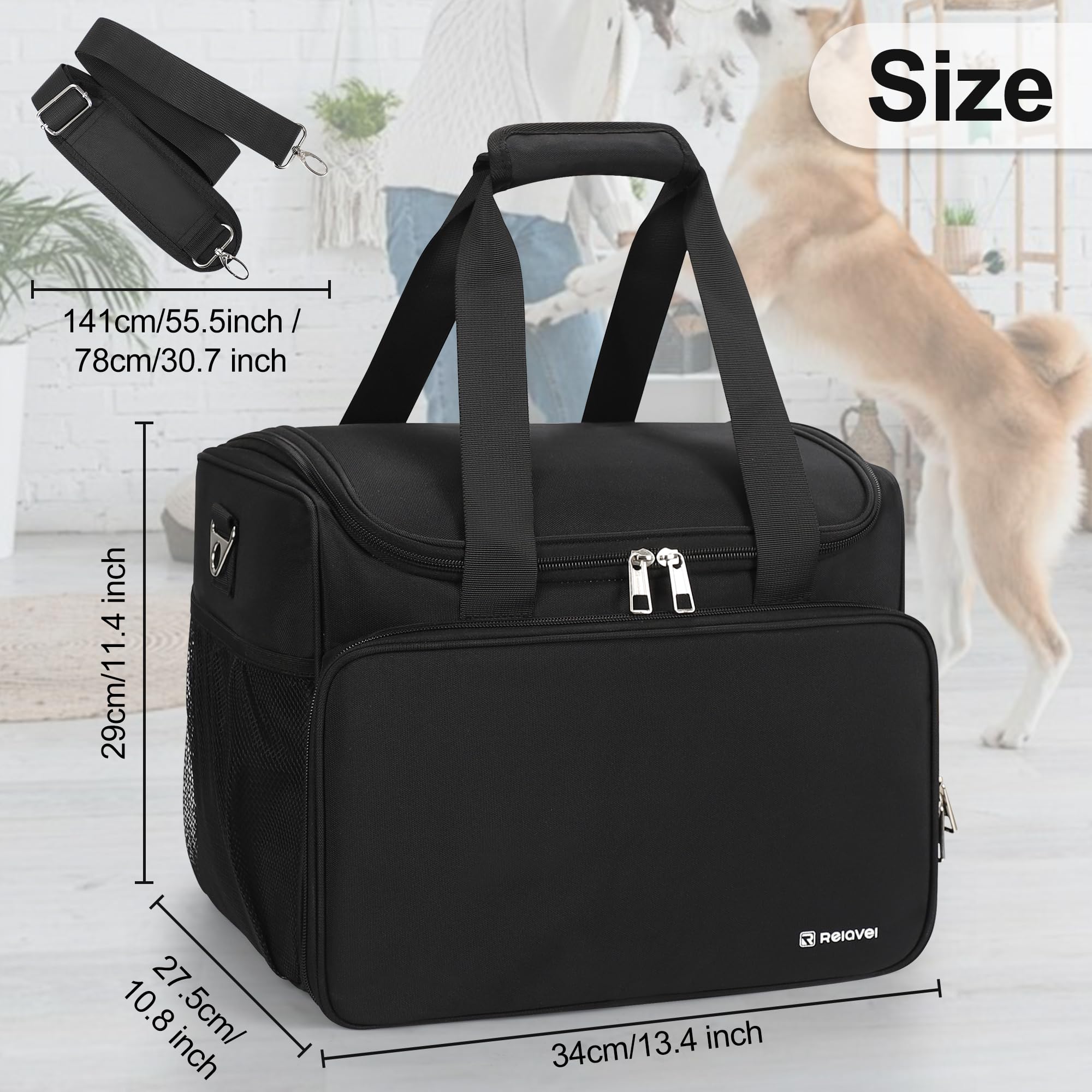 Tanto sac toilettage, compartiment principal transparent pour repérer les outils.