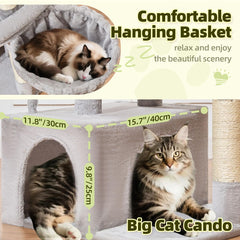Taoqimiao arbre-chat niche-spacieuse offre coin privé et calme