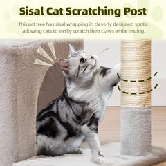 Taoqimiao arbre-chat plateforme-observation 30x30 parfait pour surveiller la pièce