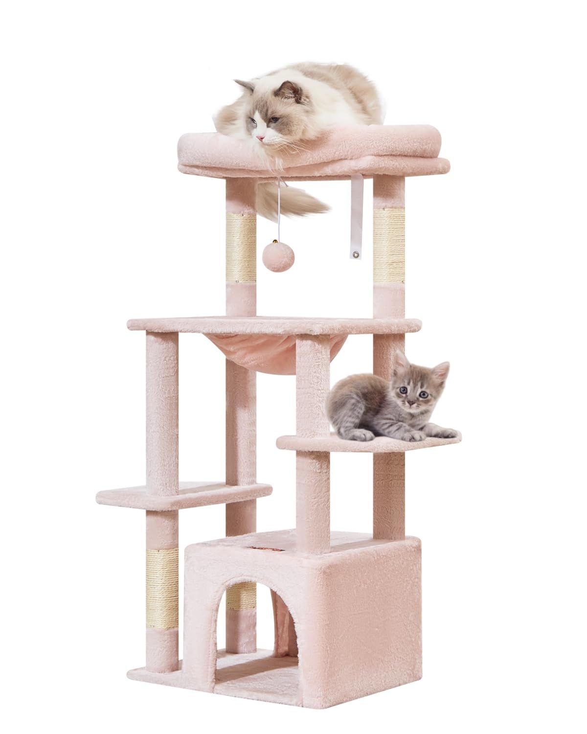 Taoqimiao arbre-chat avec colonnes sisal naturelles, offre un griffage durable et sûr.