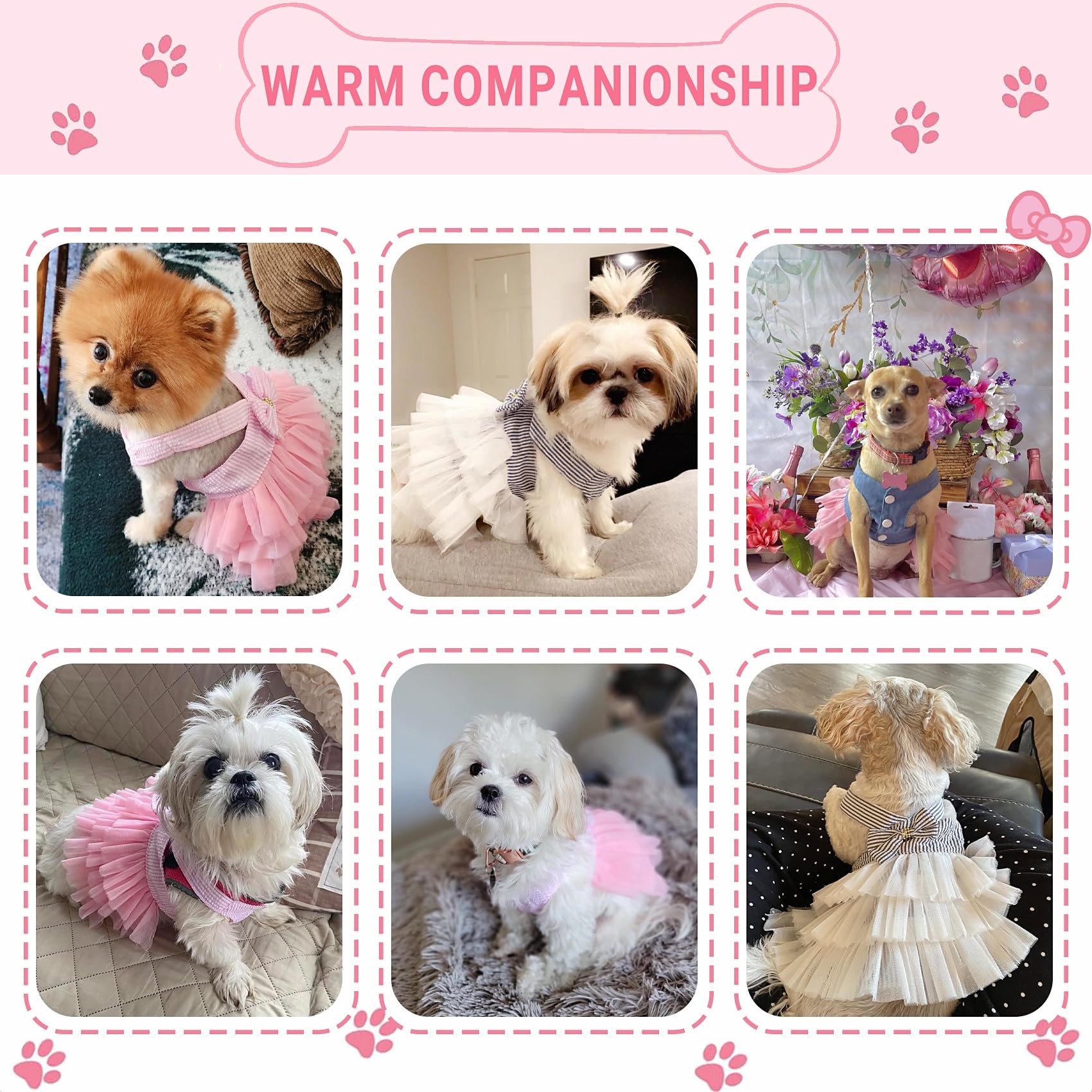 Tapbull robe chien rose maille — texture douce et coloris flatteur