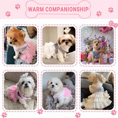 Tapbull robe chien rose maille — texture douce et coloris flatteur