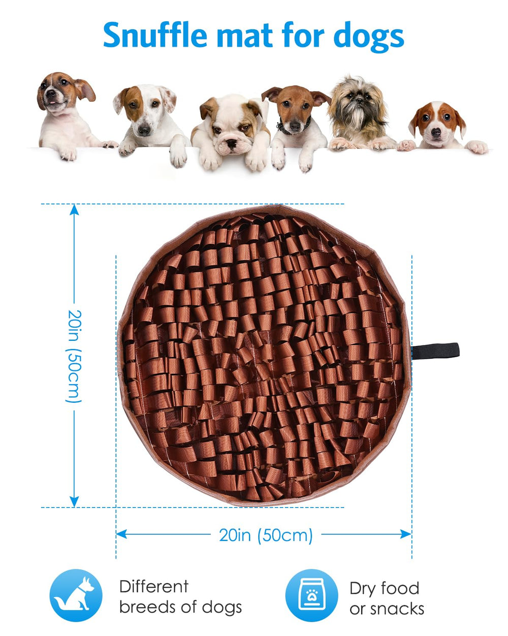 AMIR tapis alimentation lente – portable pour usage intérieur et extérieur.