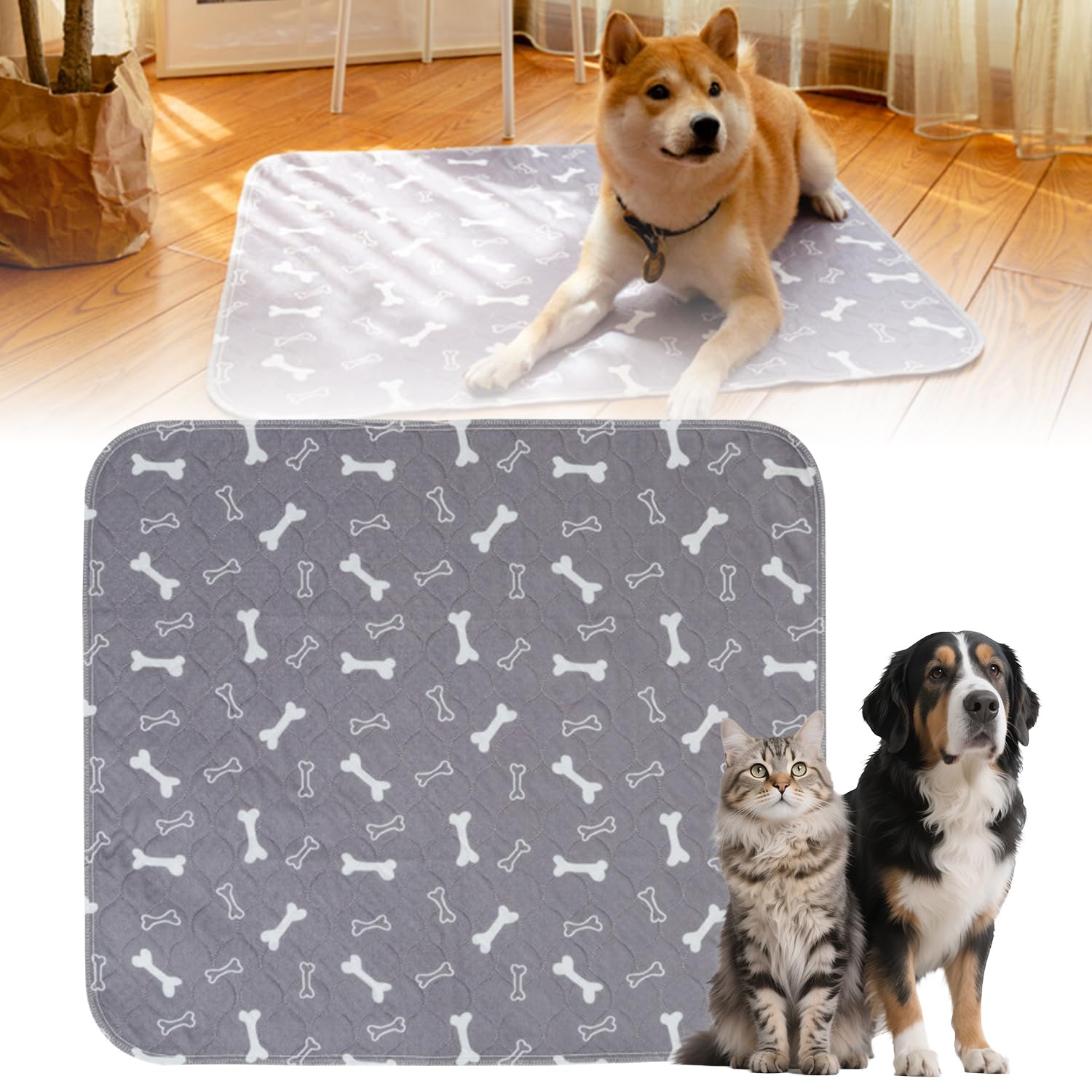 Tapis chiot avec phéromones et absorption rapide pour l'entraînement des chiots.