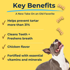 Tartar Shield: friandise au poulet qui peut soutenir l’hygiène buccale de votre chien.