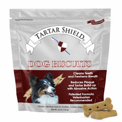 Tartar Shield: biscuit dentaire au poulet croustillant pour dents propres et gencives saines.