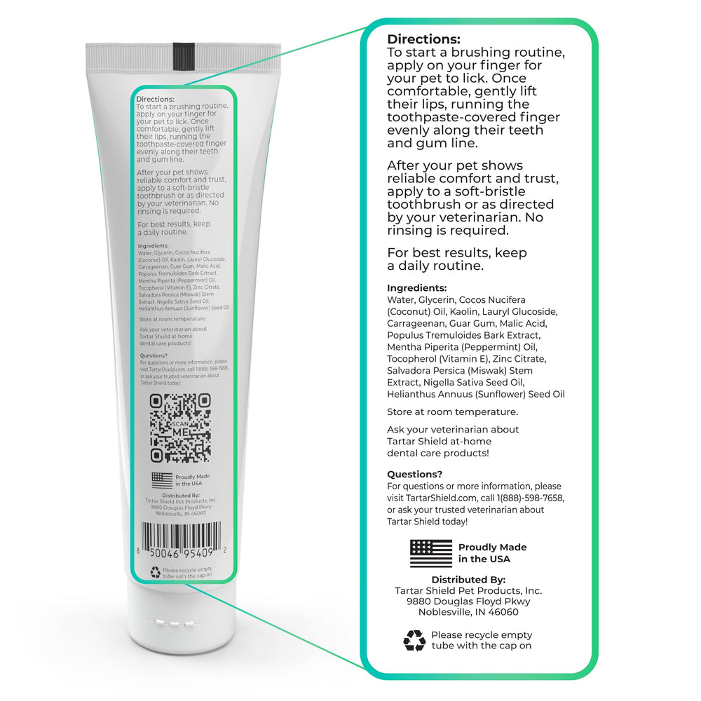 Tartar Shield Pro Care, texture pâte douce pour un brossage fluide et agréable.