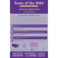 Taste of the Wild Ancient Mountain grains anciens sorgho millet quinoa chia, source d’énergie