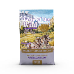 Taste of the Wild Ancient Mountain agneau rôti croquettes pour chien, énergie et muscles potentiels
