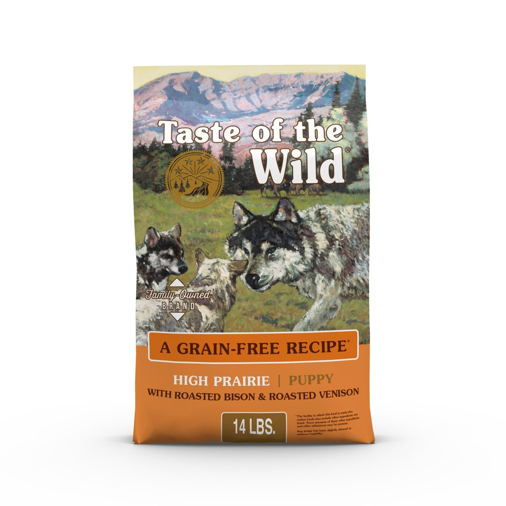 Taste of the Wild chiot bison-roti et venaison pour muscles forts.