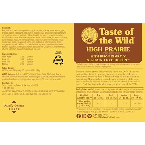 Taste of the Wild High Prairie-ingredients-fruits-legumes : apport en vitamines et minéraux