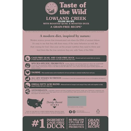 Taste of the Wild Lowland Creek – canard rôtie, saveur carnivore naturelle.