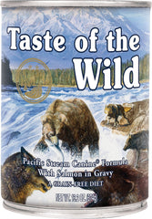 Taste of the Wild Pacific Stream Saumon en Gravy — boîte 12, repas humide équilibré pour chiens actifs