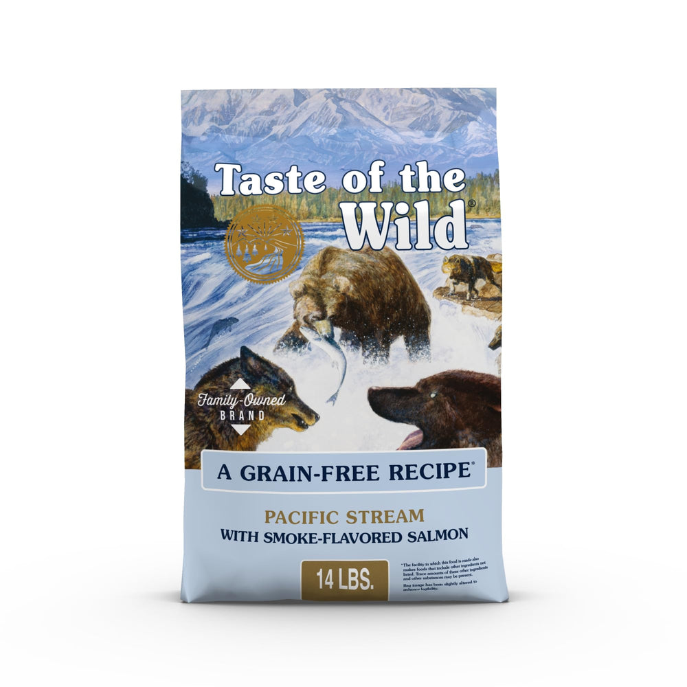 Taste of the Wild Pacifique Stream – emballage sec, croquettes faciles à stocker.