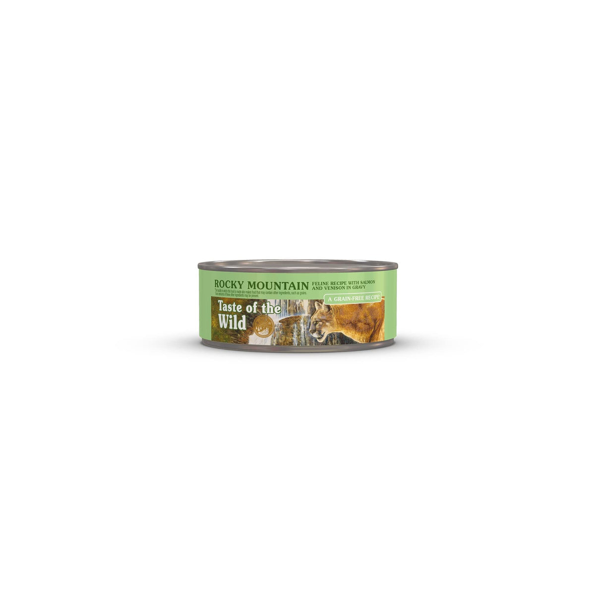 Taste of the Wild Rocky Mountain en boîte saumon et venaison dans une sauce, alimentation humide variée.