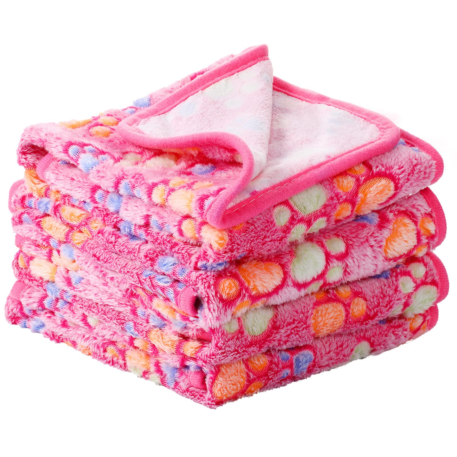 Tatuo couverture chien empreinte patte rose, douce et cocoonante.