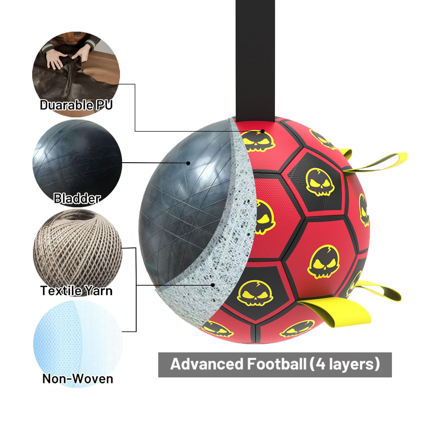 Ballon TBC PET de 15 cm, taille adaptée à la plupart des chiens.