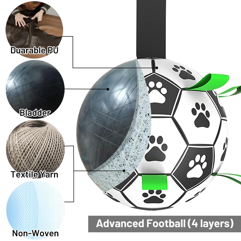 Ballon-foot TBC PET pour chien moyen en extérieur