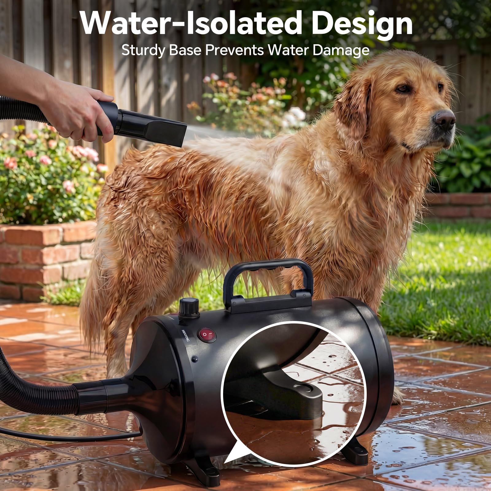 Base stable du sèche-chien TBC PET pour sessions de toilettage sûres