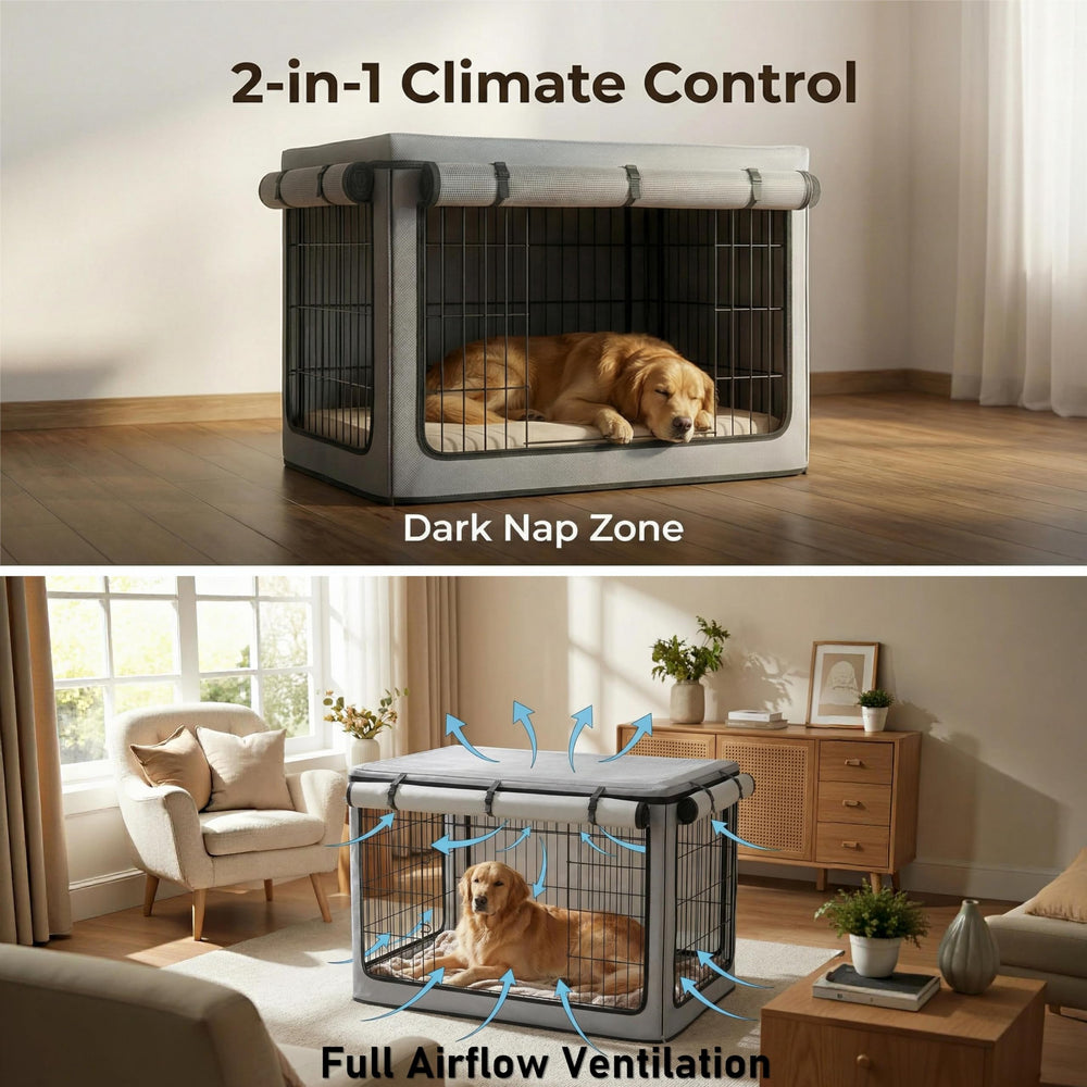 TBNO couvre-cage chien, ajustement universel pour cages en métal.