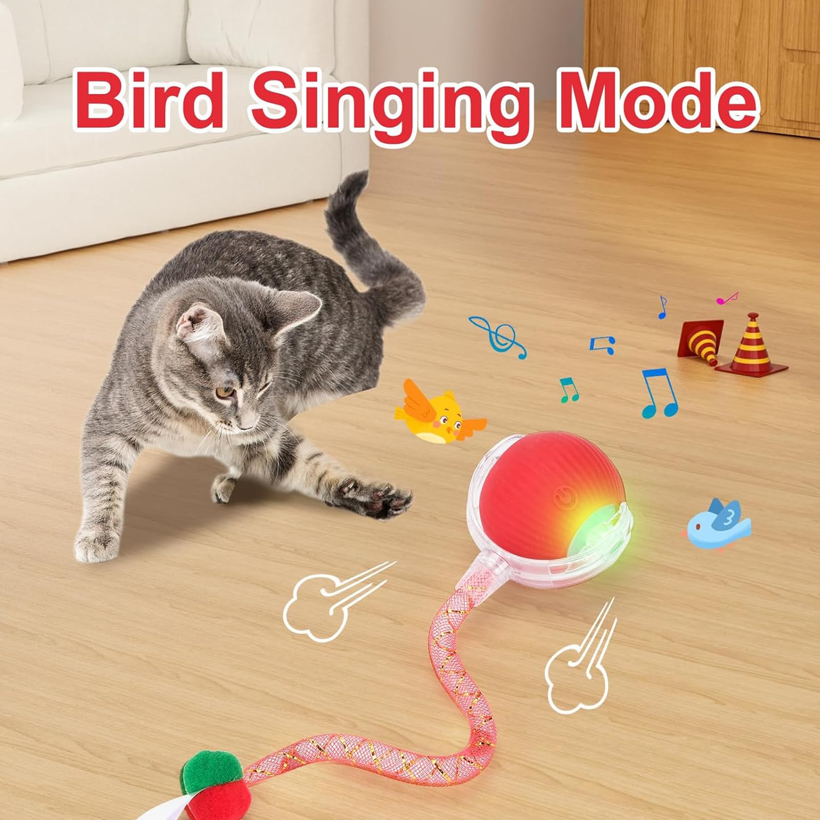 Tchernt Speed 2.0 Mode violet lent pour chatons timides.
