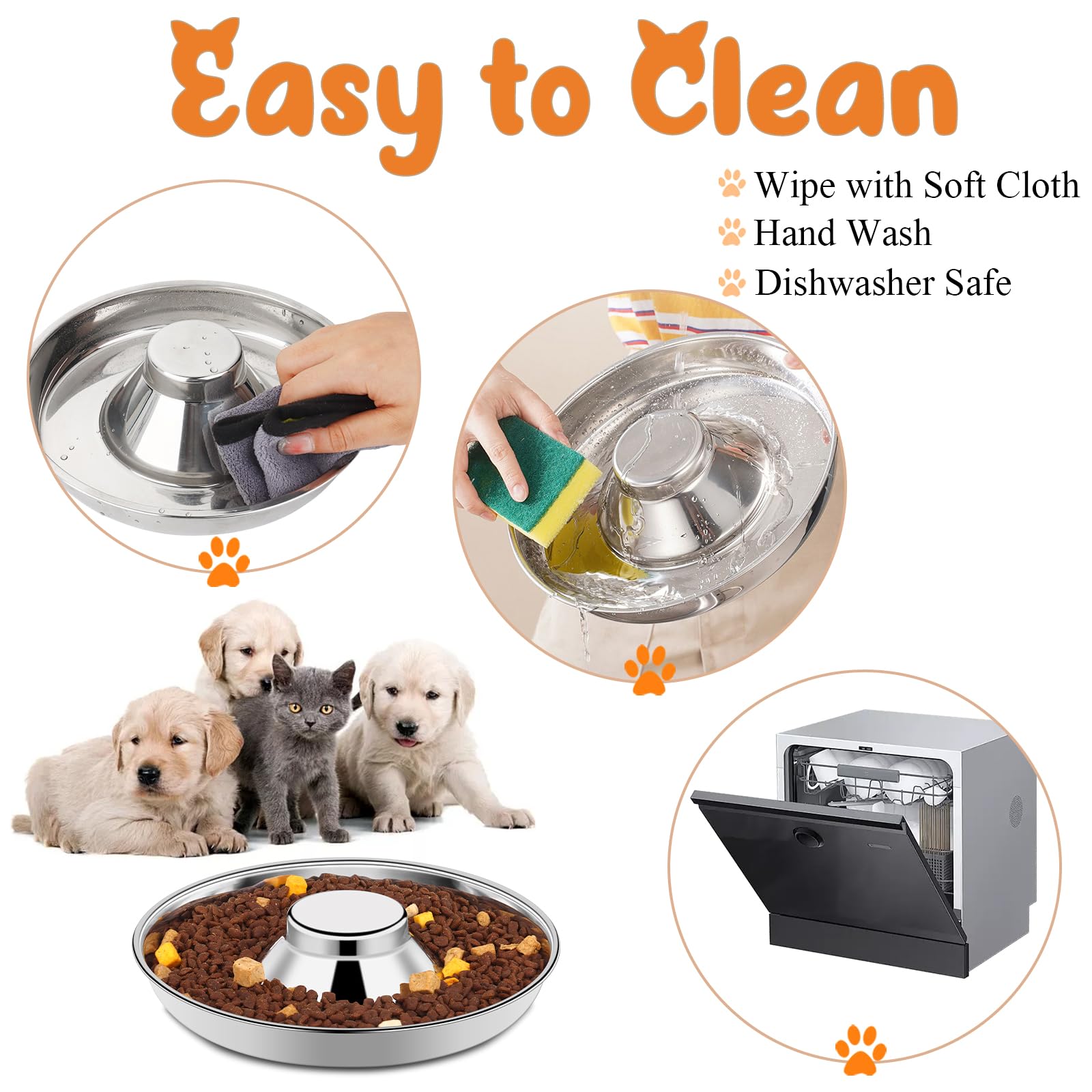 Utilisation polyvalente Tchrules: pour chiots et chats, ingestion plus gérée.