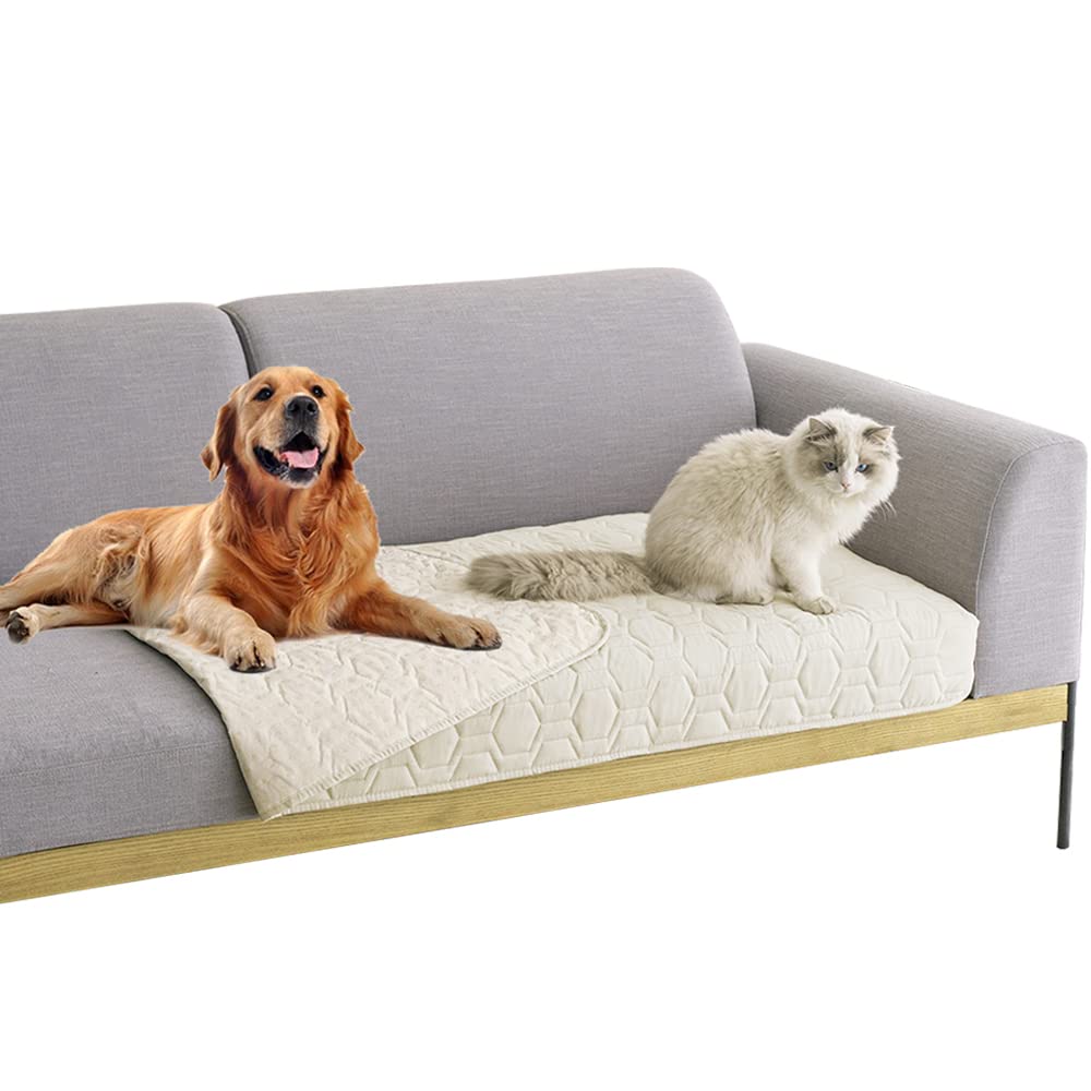 Housse lit chien Tcksstex impermable antiderapante offre stabilite sur canape.