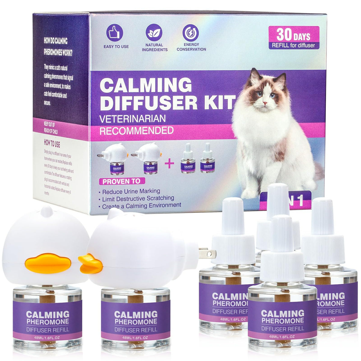 Tcllka diffuseur pour chats apaisant favorisant un environnement calme au quotidien.