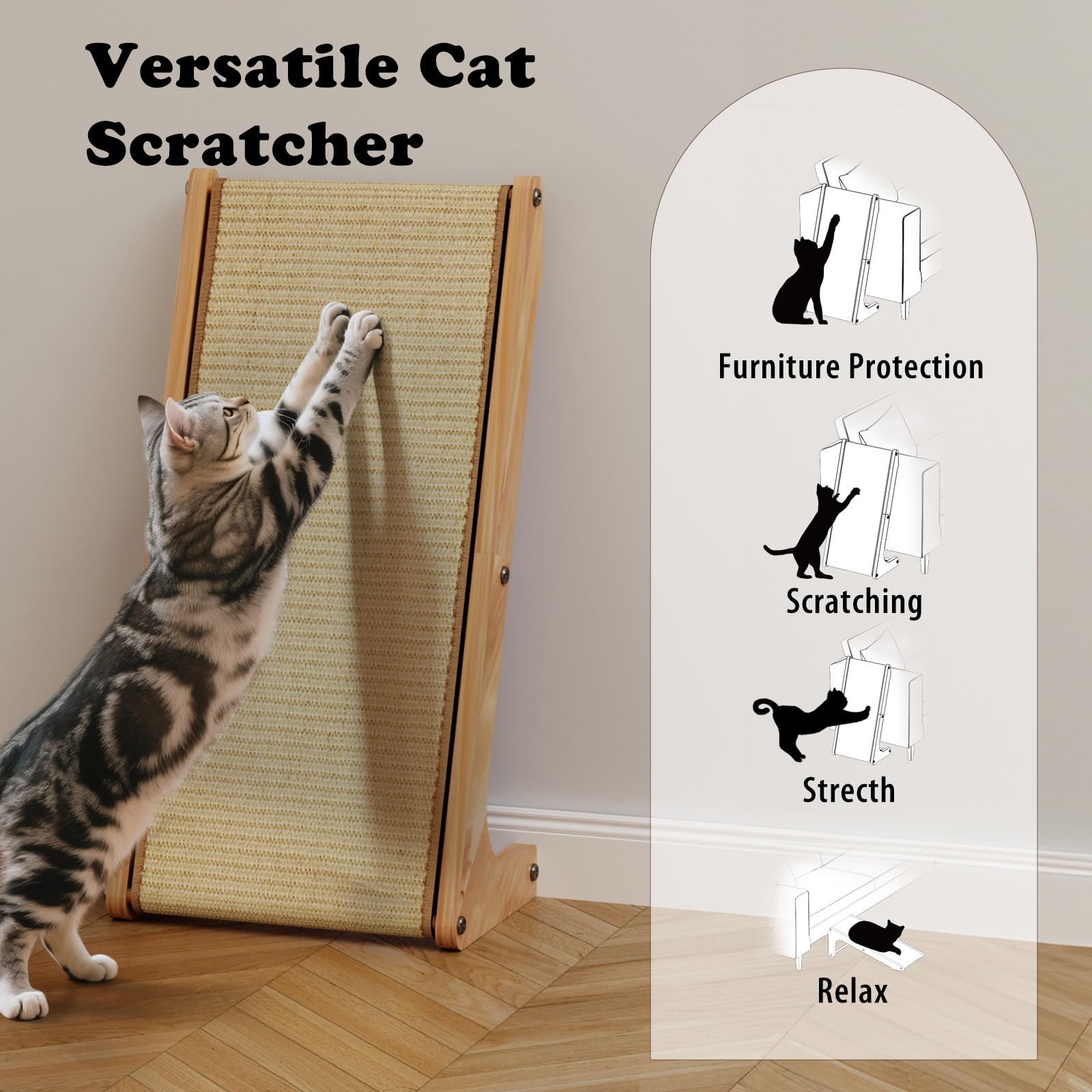 TCooSo espace large convient aux chats de grande taille.