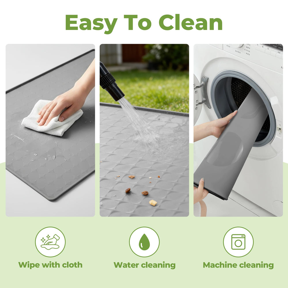TCULOSD Tapis Nourriture Imperméable rend le nettoyage rapide et facile.