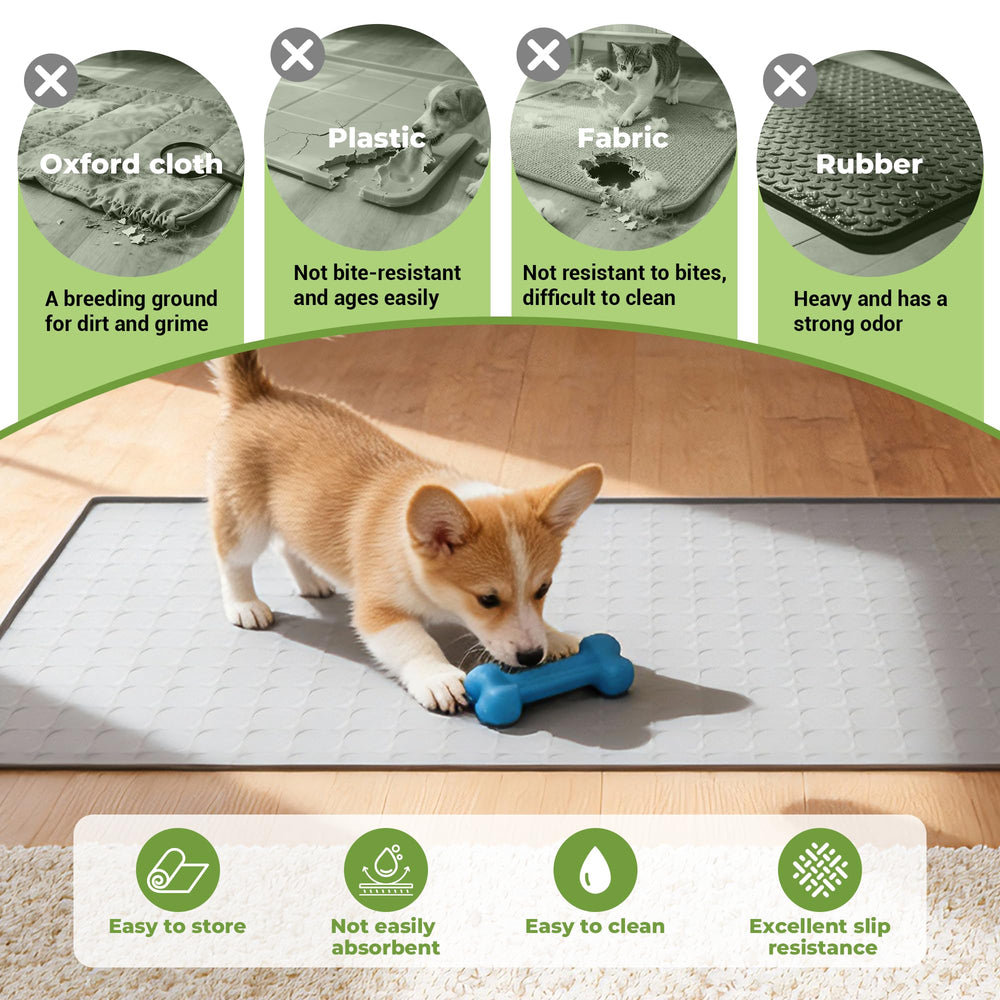 TCULOSD Tapis Silicone Durable offre surface antidérapante et résistance au mordillage.