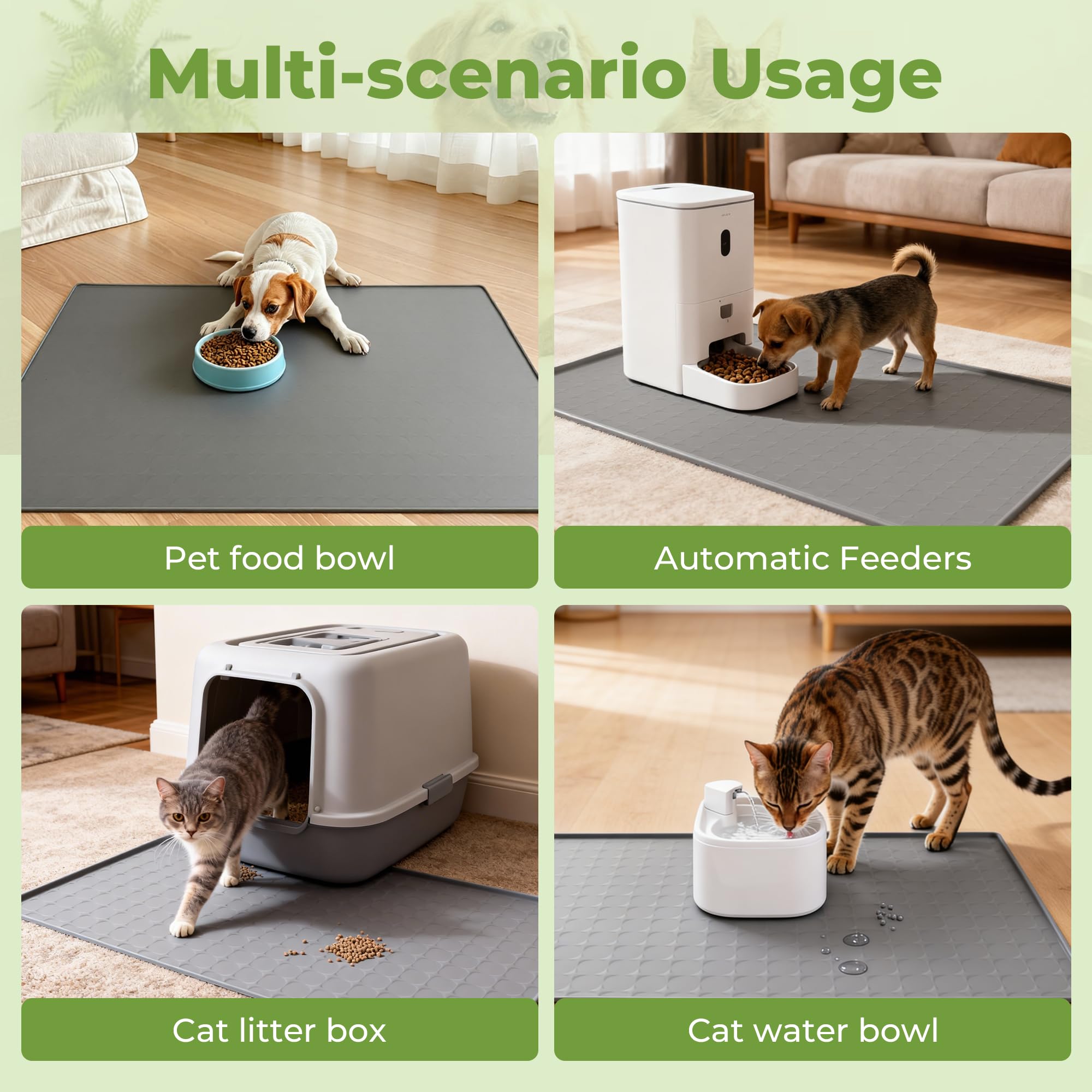 TCULOSD Tapis Alimentaire anti-éclaboussures convient pour repas simples et propres.