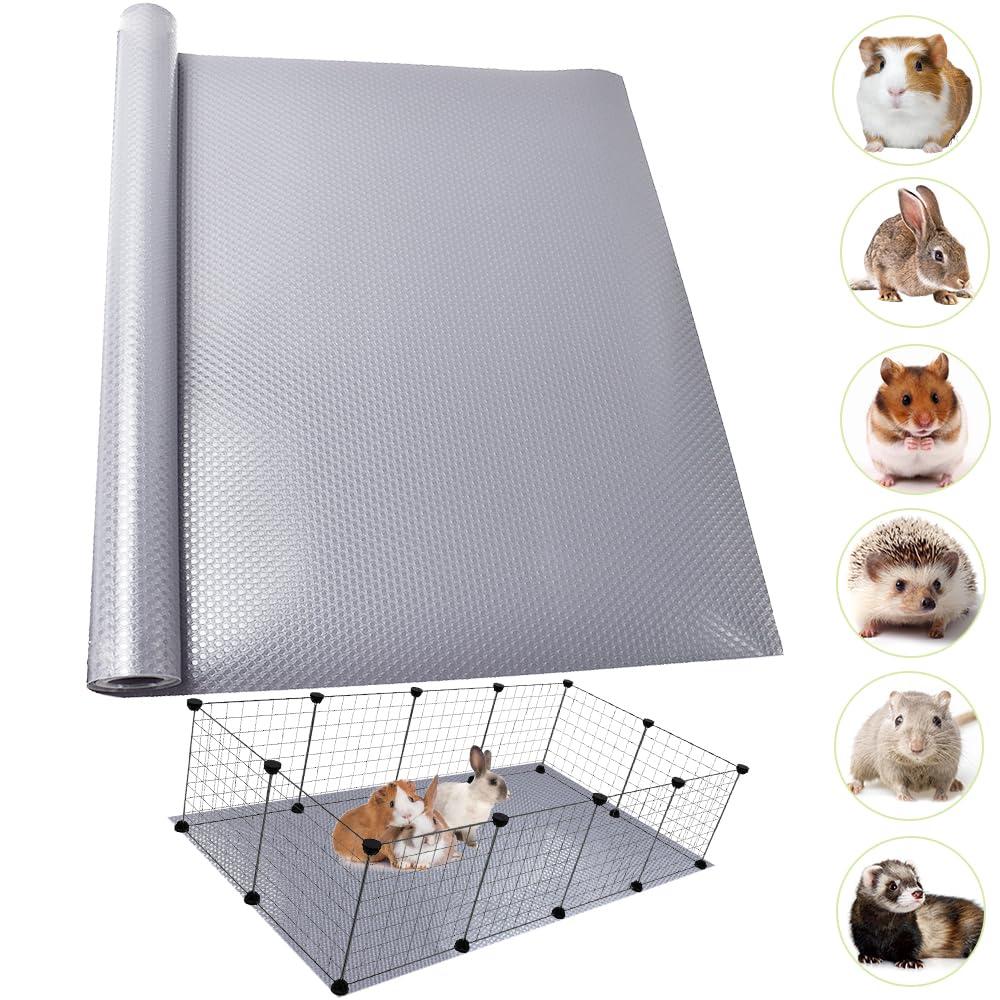 TCYPUHL tapis cage gris, surface imperméable et facile à nettoyer pour vos animaux.