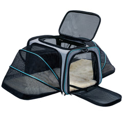 TDHDIKE sac de transport chat-chien avec ouverture extensible pour plus d'espace.