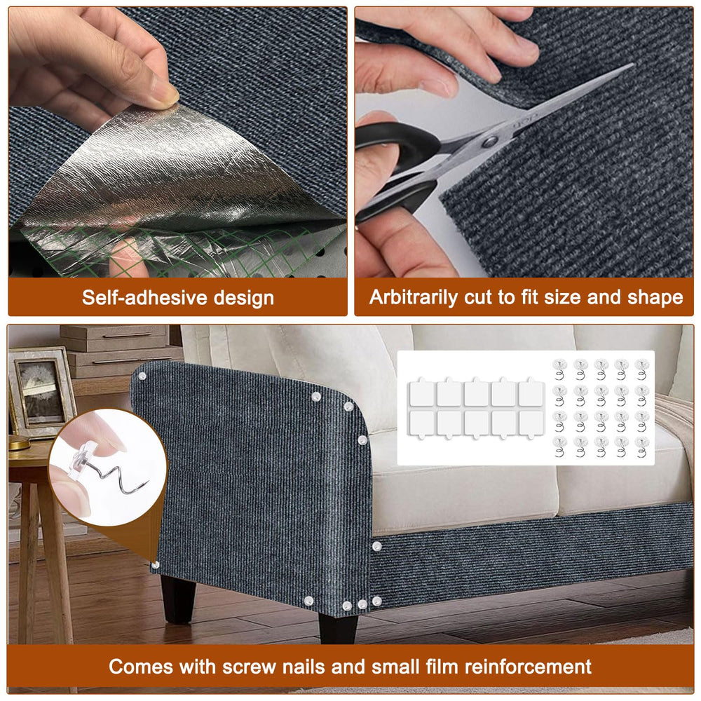 TEBANTY tapis chat — dos adhésif renforcé assure une installation fiable.