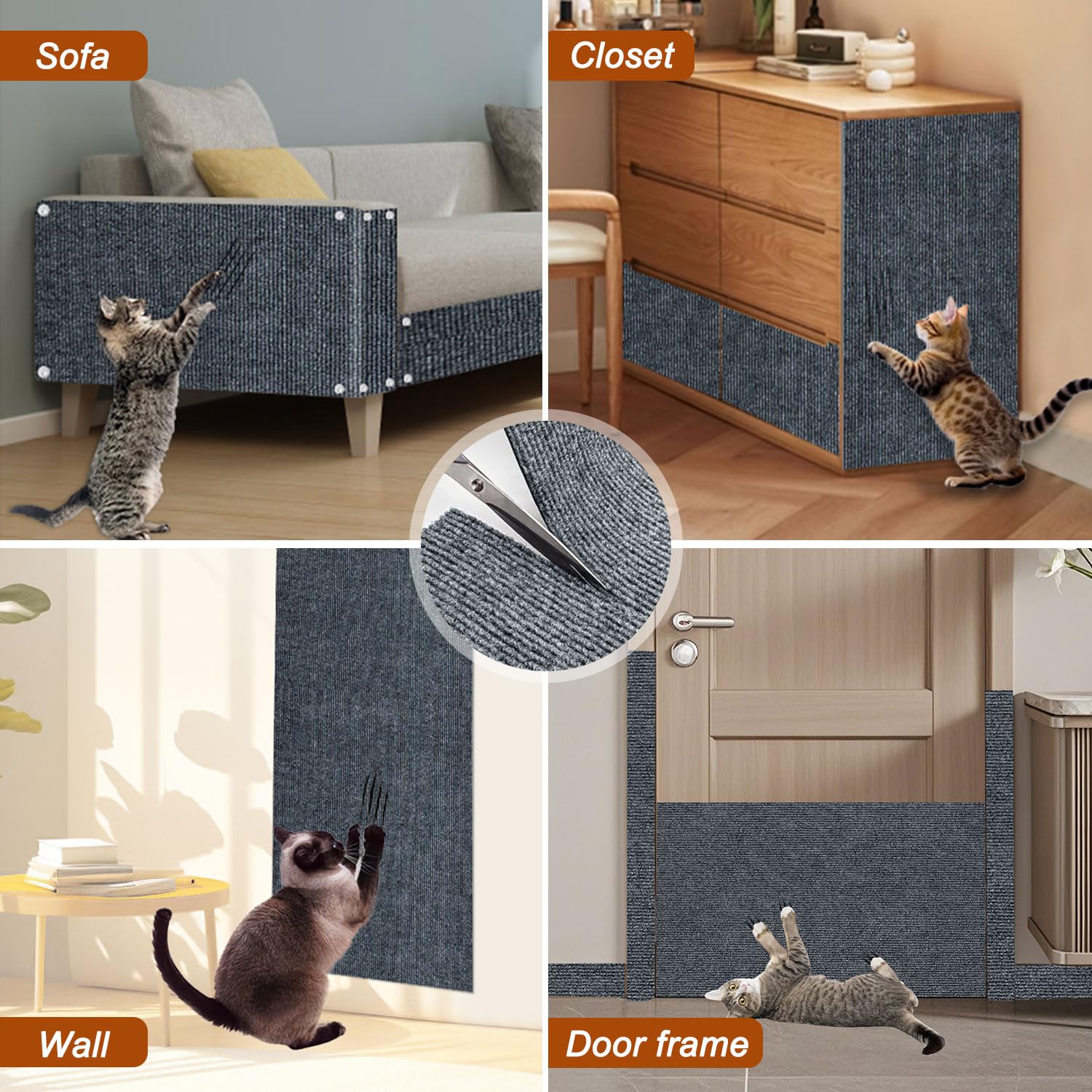 TEBANTY tapis chat lavage facile — entretien rapide et simple.