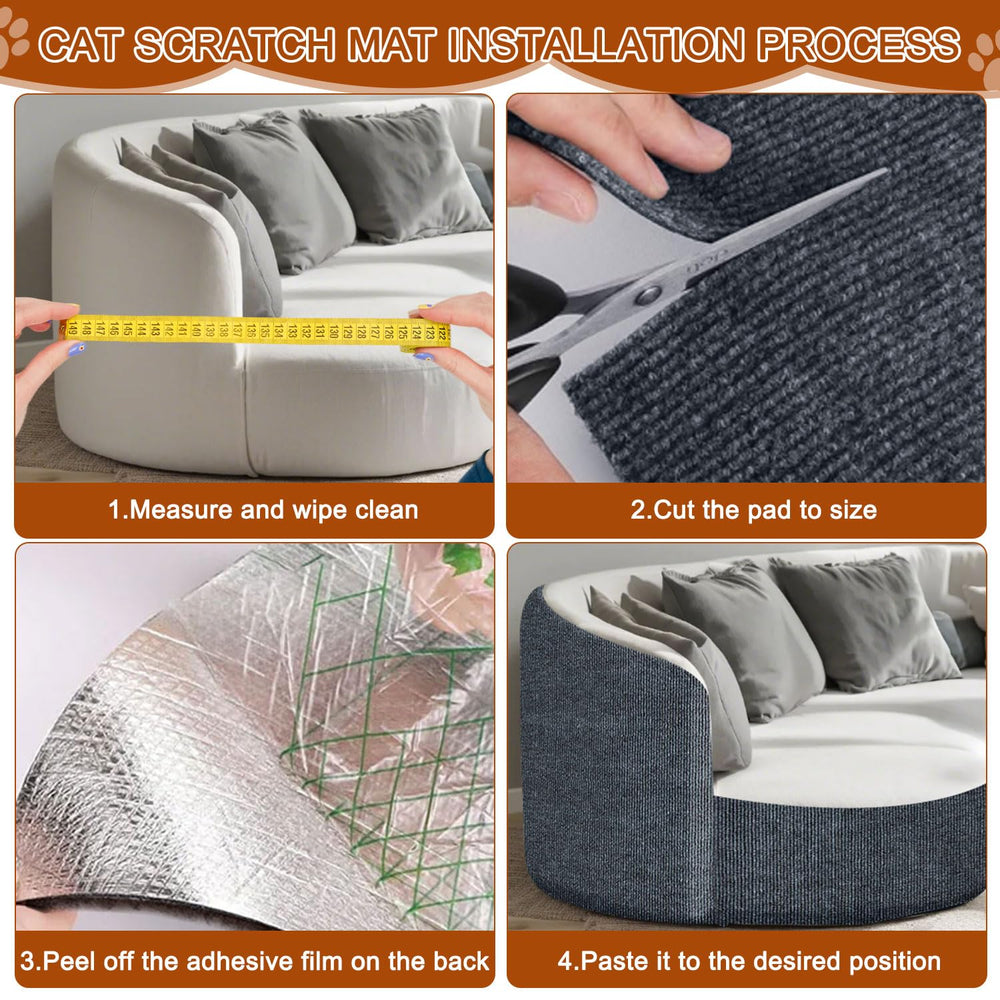 TEBANTY tapis griffes chat — grande couverture pour canapés et meubles.