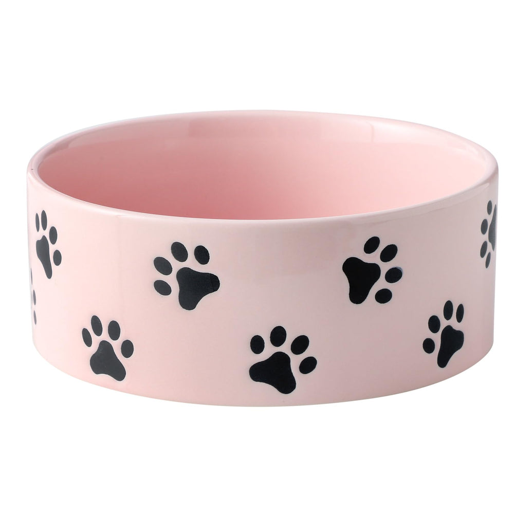 Bol TEAKISS rose pour chien, vue de face, stabilité accrue.