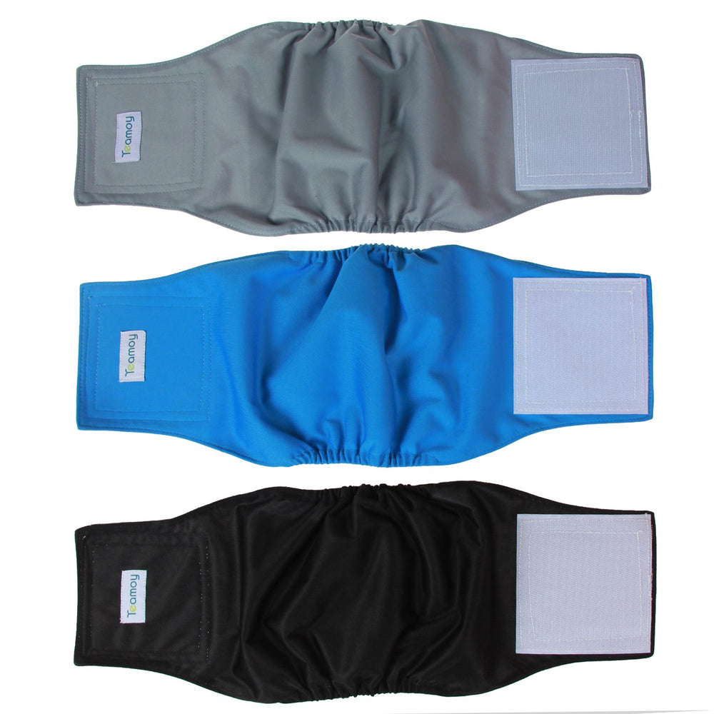 Teamoy bande ventrale pour chien mâle, taille 33-41 cm, ajustement sûr et confortable.