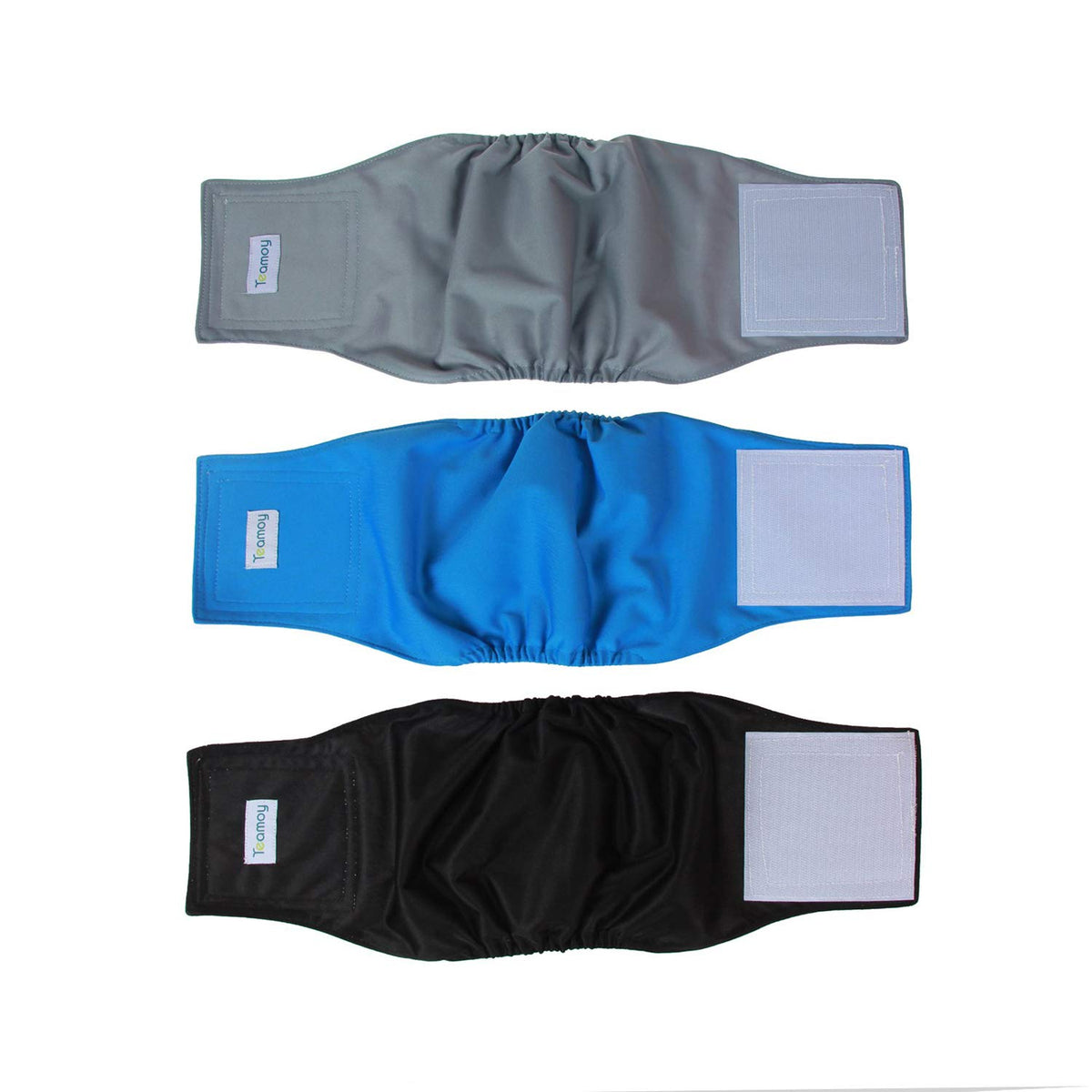 Teamoy couches ventrales noir pour chien mâle, ajustement sûr.