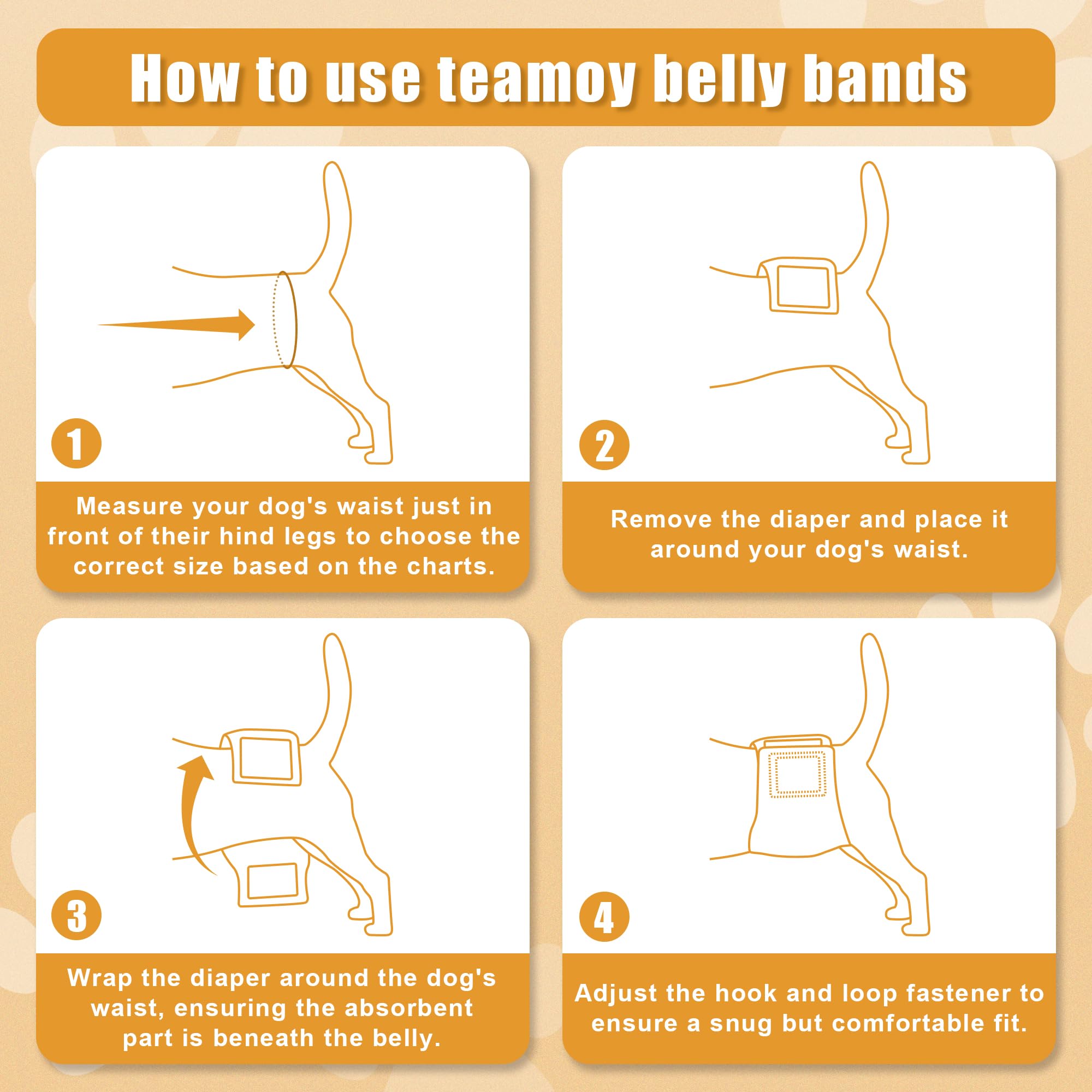 Teamoy fermeture Magic Tape pour ajustement précis.