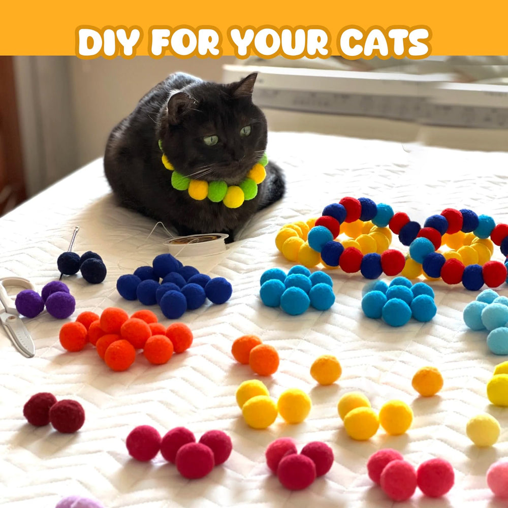 TEAWOO 50 balles colorées pour personnaliser et offrir des accessoires chat.