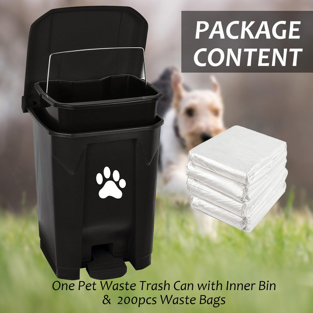 Poubelle Tebiete chien noire – design discret et pratique